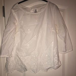 White Eyelet Top